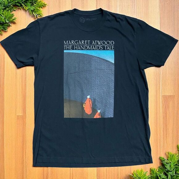 Out Of Print Margaret Atwood Handmaiden's Tale Black Tee Women's Size XL - Picture 1 of 7